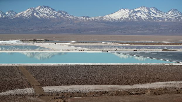Lithium-Mine in der Atacama-Wüste, Chile